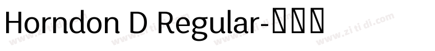 Horndon D Regular字体转换